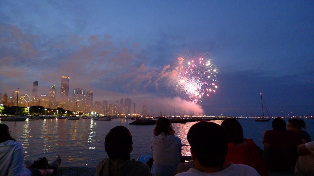 Fogos de artifício em cidades dos EUA 